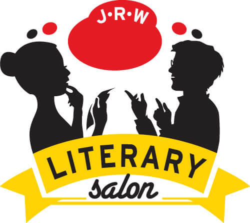 Literary Salon Logo - two people talking with each other