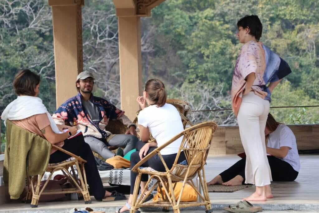 group of writers at a retreat